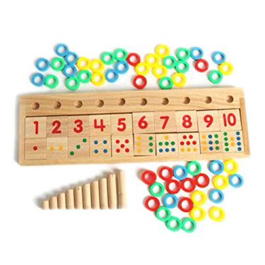 Quebra-cabeça de madeira,Quebra-cabeça com números de madeira Classificador  de formas Jogo de contagem e correspondência Jogo de pesca magnética Placa  logarítmica Brinquedo Montessori para crianças Educação pré-escolar