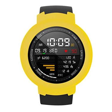 Imagem de Case Bumper Protect para HUAMI AMAZFIT VERGE (Amarelo TPU RÍGIDO)
