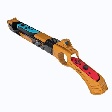 Imagem de Arma somatossensorial de alça pequena para N-switch, acessórios para jogos de metralhadora de jogo, acessórios para gamepad N-switch (Castanho)