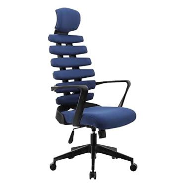 Imagem de cadeira de escritório Encosto Cadeira giratória Cadeira de escritório Malha ergonômica Elevador de assento Cadeira de jogo Cadeira de jogo Almofada de braço Cadeira de assento (cor: azul) needed