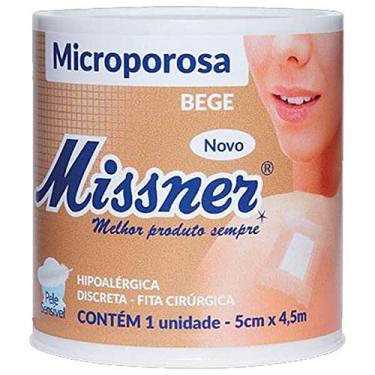 Imagem de Missner Fita Cirúrgica Microporosa Bege Hipoalérgica 5 Cm X 4.5 M