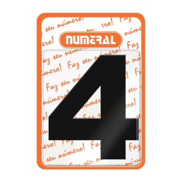 Imagem de Placa ACM Preto - Numeral | N° 4