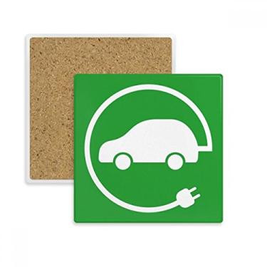 Imagem de Plugue circular para veículos de energia, protege o meio ambiente, quadrado, porta-copos, caneca, suporte de subplaca, pedra isolante