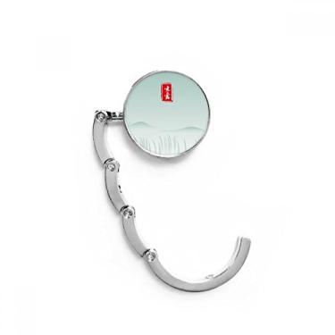 Imagem de Cold Dew Twenty Four Solar Term padrão gancho de mesa decorativo fecho dobrável gancho