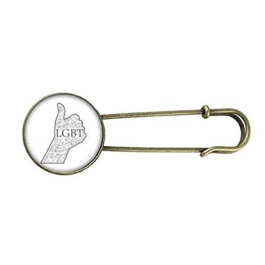 Imagem de LGBT Bandeira de Arco-Íris Ótimo Presente Arte Deco, Fashion Retrô Broche de Metal Clipe Joia
