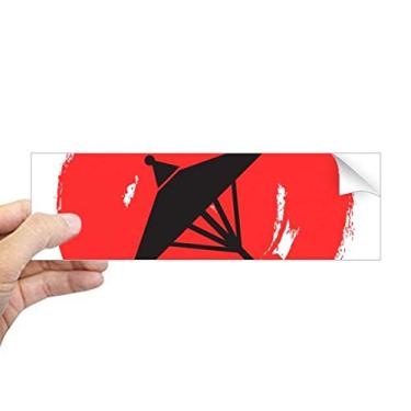 Imagem de DIYthinker Adesivo de para-choque retangular com ilustração de pintura de pincel japonesa, decalque de janela