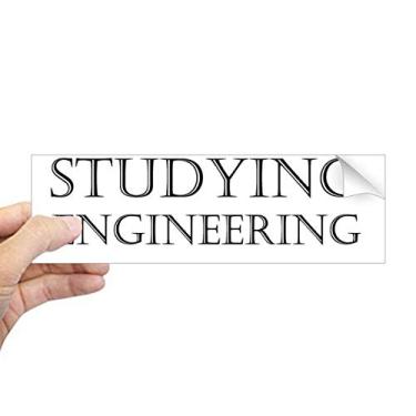Imagem de DIYthinker Adesivo retangular de para-choque para notebook com frases curtas para estudar engenharia