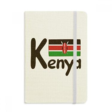 Imagem de Caderno com a bandeira nacional da Kenya em tecido com capa dura para diário clássico A5