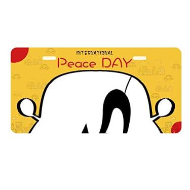 Imagem de DIYthinker Gato preto stretch Halloween desenho animal placa placa etiqueta decoração carro dia da paz