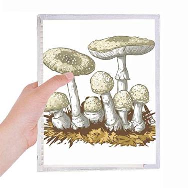 Imagem de Caderno de ilustração com estampa de cogumelo branco fofo, folha solta, diário recarregável, papelaria