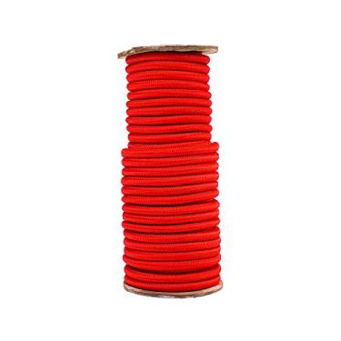 Imagem de Corda de choque Paracord Planet – 1,5 m, carretel de 1/4 polegada – Absorvente de choque – Corda elástica de nylon elástico vermelho