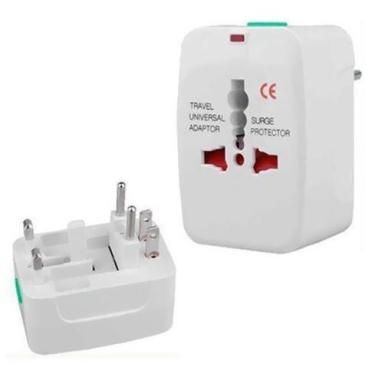 Imagem de Adaptador de Tomada Universal para Viagem 150 países Bivolt