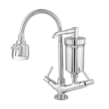 Imagem de MINHA CAZZA Torneira Gourmet Com Filtro Cozinha Luxo Bancada Cromado Cinza 1/4 De Volta