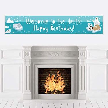 Imagem de Big Dot of Happiness Arctic Polar Animals - Winter Happy Birthday Decorations Party Banner