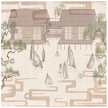 Imagem de Tuyifa 8d Kanagawa Surf Mural Estilo Japonês Ukiyoshi Papel de Parede Cozinha Japonesa Sushi Restaurante Tatami Papel de Parede (98''x68'' (250x175cm), Figure-004)