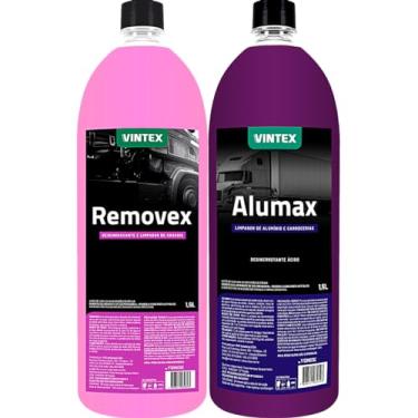 Imagem de Kit Produtos para Limpeza Automotiva de Baú Carroceria Chassis Autos em Geral Alumax Removex 1,5L