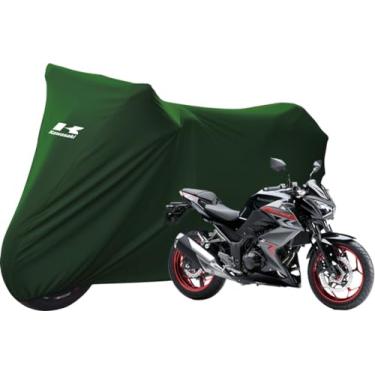 Imagem de Capa Tecido Para Moto Kawasaki Z 300 Com Elasticidade (Verde)