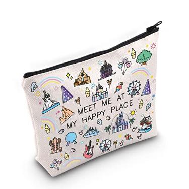 Imagem de Princesa Mercadoria Parque de Diversões Presente Parque de Diversões Mercadoria Princesa Castelo Maquiagem Bolsa Magia Zíper Recreação Instalação Presente, Off White, Happy Place