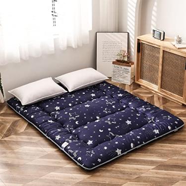 Imagem de Colchão Futon Navy Star Colchão de chão Japonês Tatami Tapete Cama Dobrável Colchão de Acampamento Portátil Crianças Almofada de Dormir Chão Espreguiçadeira Sofá Cama, Completo