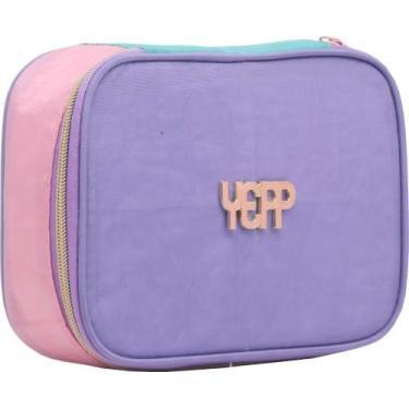 Imagem de Estojo Escolar Box Quadrado Nylon Yepp MF8146-EST (Lilás)