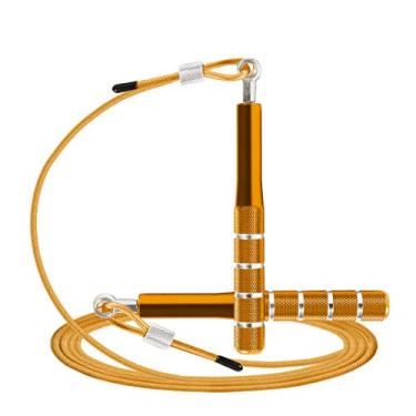 Imagem de Corda de pular, corda de salto Wastou Speed para treinamento, exercícios físicos, corda de pular ajustável para adultos, para homens, mulheres, crianças, meninas (ouro)