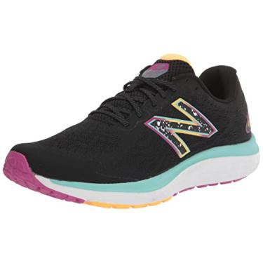 Imagem de New Balance Tênis de corrida feminino Fresh Foam 680 V7, Preto/Surf/Limonada, 35
