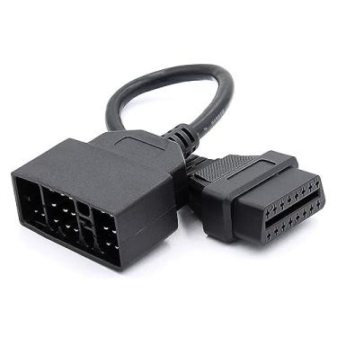 Imagem de E-Car Connection Cabo conector adaptador de diagnóstico OBD de 22 pinos para 16 pinos OBD2 para carro Toyota