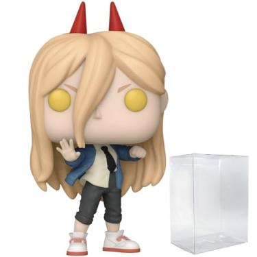 Imagem de POP Anime: Homem Motosserra - Boneco de vinil Funko Power (incluído com caixa protetora compatível), multicolorido, 9,5 cm