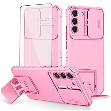 Imagem de Asuwish Capa de celular para Samsung Galaxy S22 Plus 5G com protetor de tela e capa de câmera deslizante com suporte, acessórios de celular protetora Gaxaly S22+5G Galaxies S22plus 22S + S 22 22+ G5