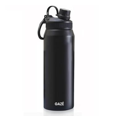 Imagem de Gazé® Garrafa Térmica Inox Squeeze Academia - Conserva Até 18h Quente ou Gelado - 750ml Feita em Aço Inox 304 - Fosca e 100% Neutra