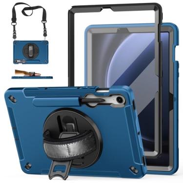 Imagem de Capa para Galaxy Tab S9/S9 FE 5G 2023: Capa TPU para Samsung Tablet S9 11 "/S9 FE 10.9" W/protetor de tela - Suporte - Punho - Pulseira de ombro - S-Pen Holder