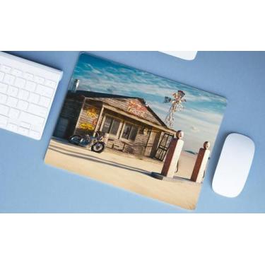 Imagem de Mouse Pad Grande, Moto no Posto - Deluzz