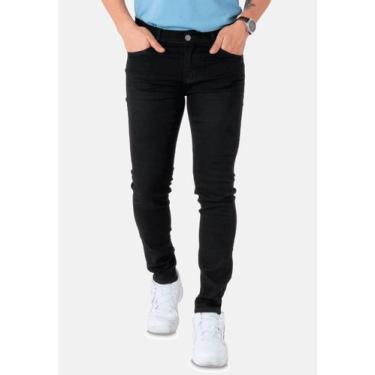 Imagem de Calça Jeans Skinny Masculina Preta Elastano Boen Jeans, 40, Preto, Mas