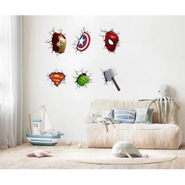 Imagem de Adesivo Para Parede Super Herois Mod02 - Lojinha Da Luc Adesivos