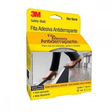 Imagem de Fita Antiderrapante Cinza 50mm x 5 Metros  3m