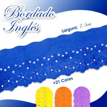 Imagem de Bordado Inglês Ctl 108 Peça Com 13,7m Várias Cores - Azul Royal - Nº: 