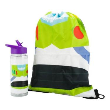 Imagem de Garrafa Buzz Lightyear Toy Story 450ml Mochila Tipo Saco - Disney