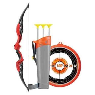 Imagem de Brinquedo Infantil Arco e Flecha Vermelho Alvo Mira Certa - Zoop Toys
