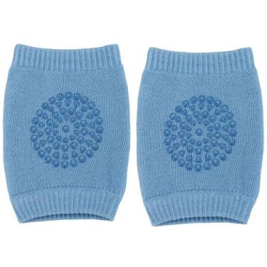 Imagem de Joelheira Bebê Engatinhar Antiderrapante Azul 14555 - Buba