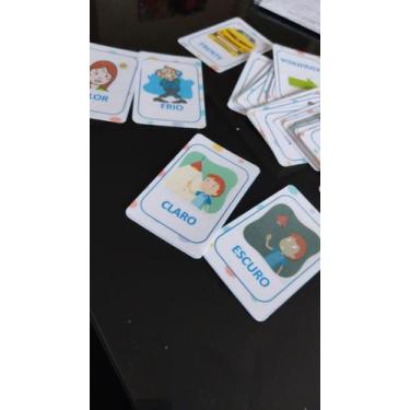 Imagem de Opostos jogo de cartas ilustrativas e plastificadas 40 cartinhas - T&D