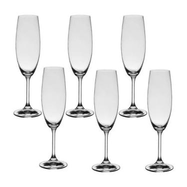 Imagem de Taça De Cristal Bohemia Para Champanhe 220 ml Anna 6 Peças - Bohemia C