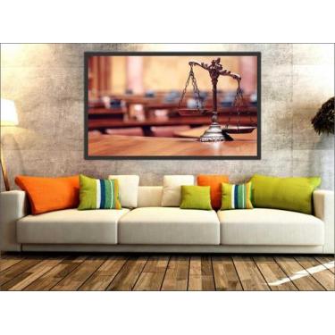 Imagem de Quadro Decorativo Escritórios De Direito Advocacia Com Moldura T002 - 
