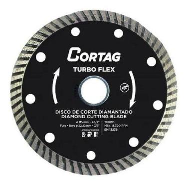 Imagem de Disco Corte Mármore Granito Pedras Cortag 115mm Turbo Flex