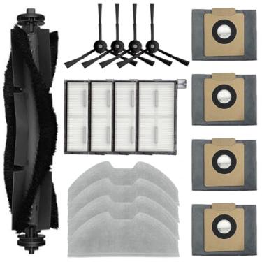 Imagem de Kit de peças de reposição para aspirador de pó para Eufy X8 Pro, 1 rolo de escova, 4 escovas laterais, 4 esfregões, 4 filtros HEPA e 4 sacos de pó
