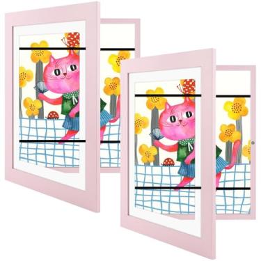 Imagem de Golden State Art, Molduras de arte para crianças, 25 x 30 cm, moldura de abertura frontal ótima para desenhos infantis, obras de arte, projetos de arte infantis, trabalhos escolares, casa ou