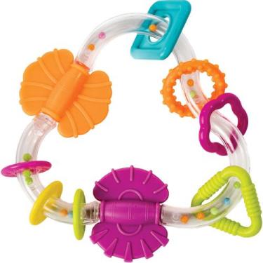 Imagem de Brinquedo Infantil para bebê Chocalho Mordedor de Atividades da Buba p