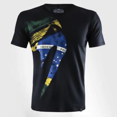 Imagem de Camiseta venum giant brazilian flags mma original, P