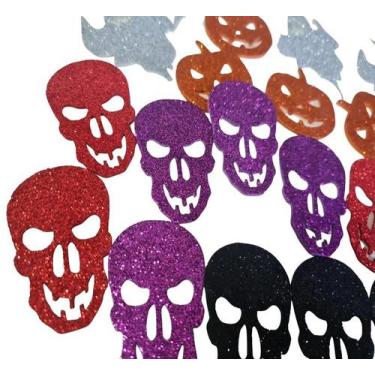 Imagem de Decoração festa Halloween mini figuras em EVA glitter 48un - Lynx Prod
