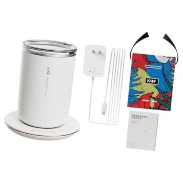 Imagem de ＫＬＫＣＭＳ Caneca de café com agitação automática, caneca de automistura, aquecedor de caneca de café, copo de mistura elétrico para leite, Branco