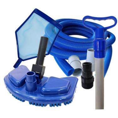 Imagem de Kit Limpeza Manutenção para Piscinas Alvenaria Fibra Vinil - 4 M - SOS